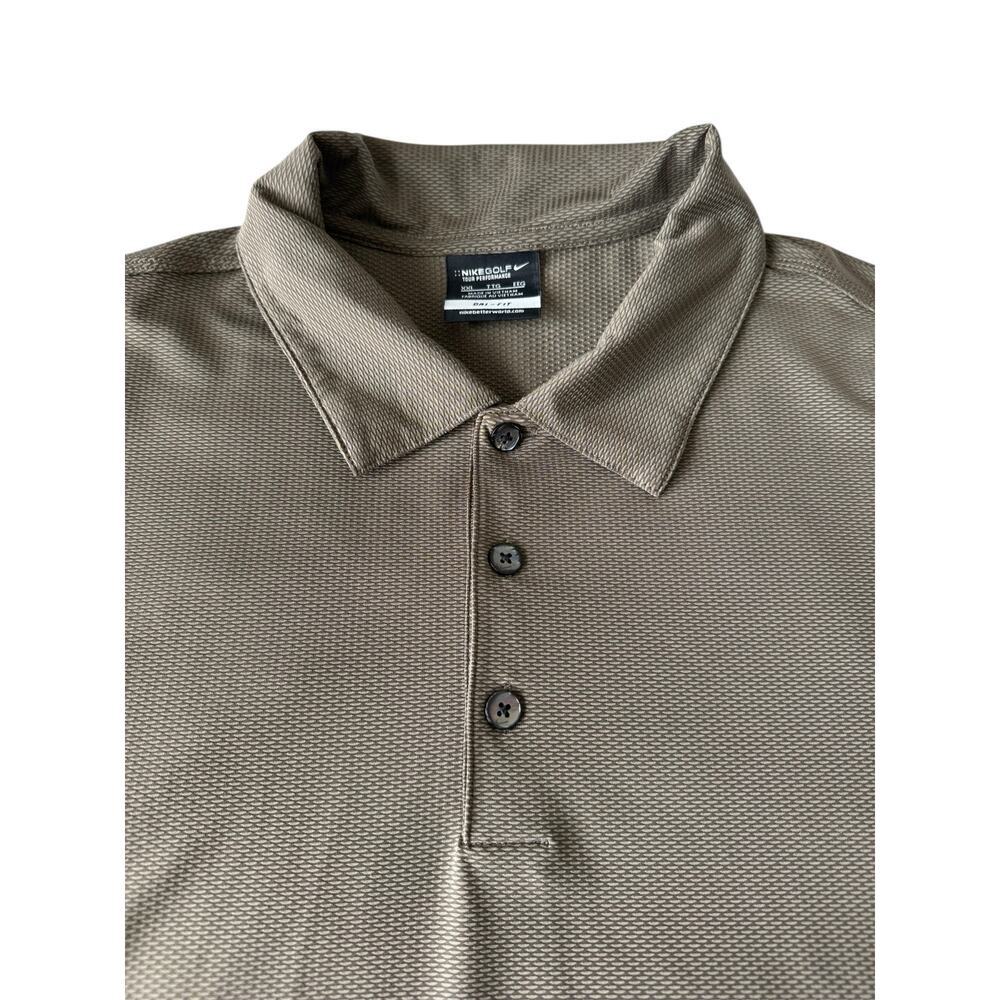 Nike Golf Tour Performance Dri-FIT Polo Shirt Men’s XXL Brown Stretch Athletic - Picture 5 of 11